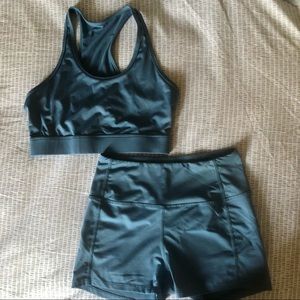 SHEIN blue workout set